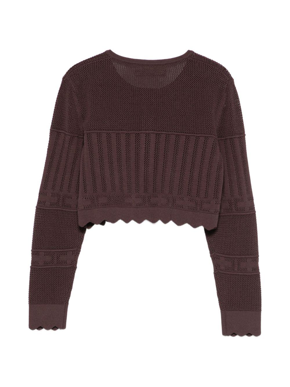 Cardigan per bambina Elisabetta Franchi La Mia Bambina marrone con dettagli color oro EFMA191CFL109 6028 ElISABETTA FRANCHI KIDS
