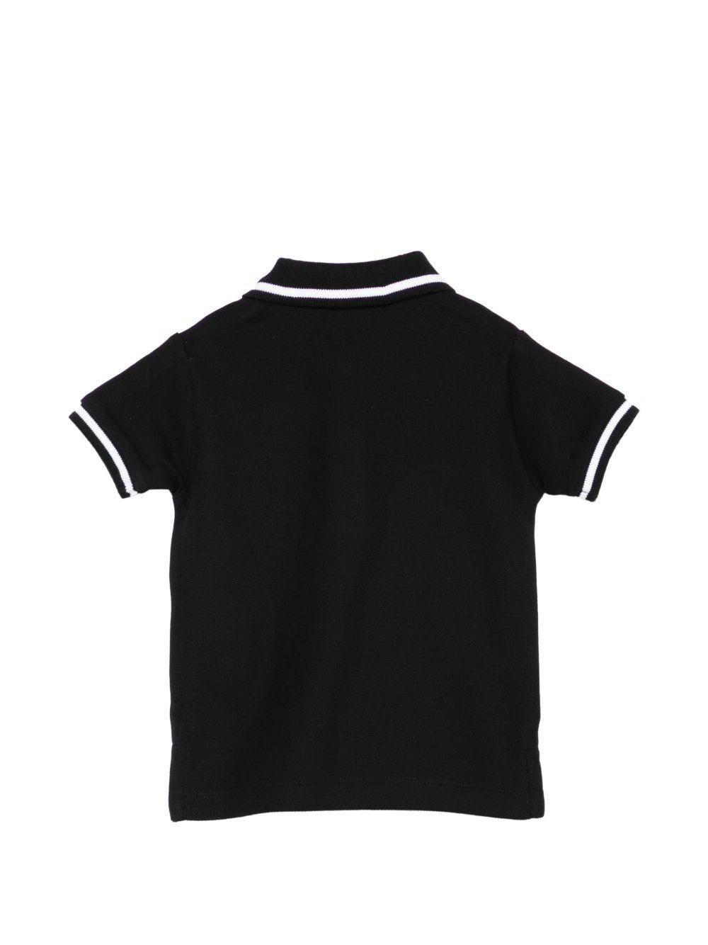 Polo per neonato John Richmond Junior nera con stampa logo RIP26010PO BLACK JOHN RICHMOND KIDS