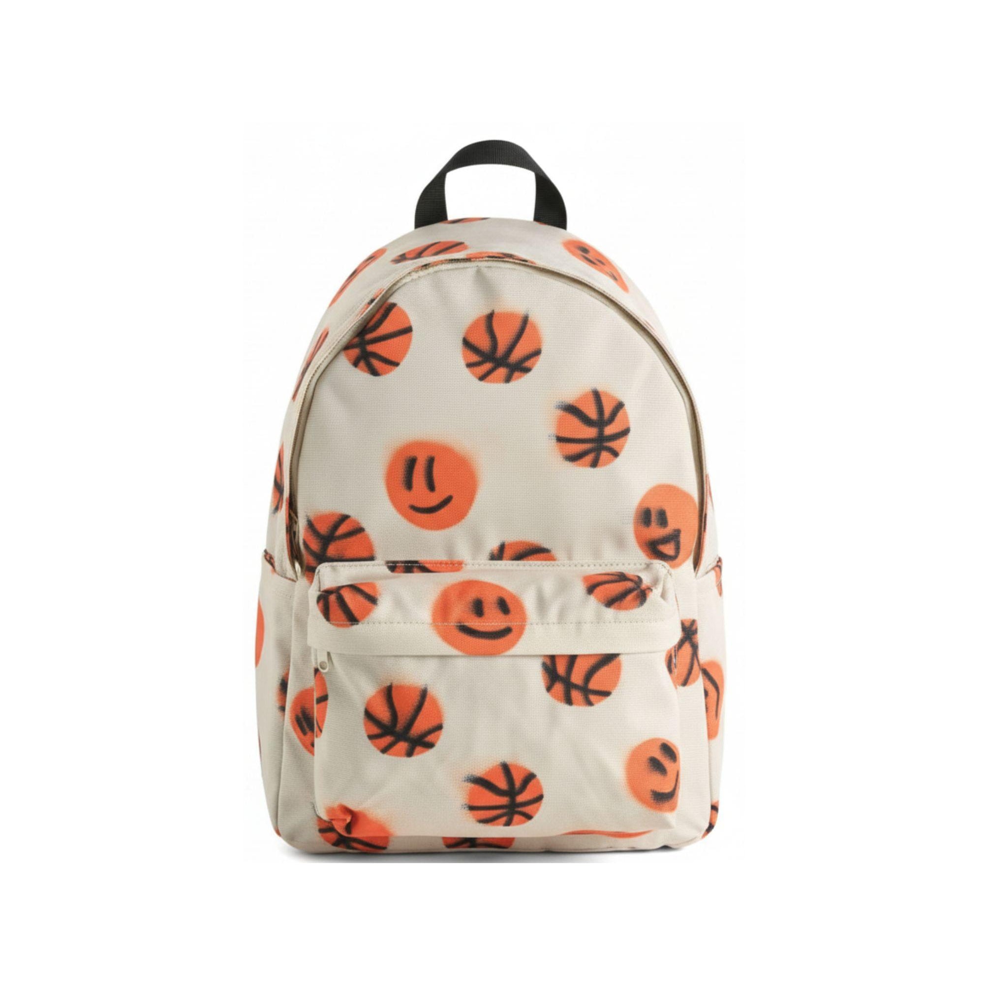 Zaino Mio per bambino Molo écru con stampa basketball 7S26V204 9544 MOLO KIDS