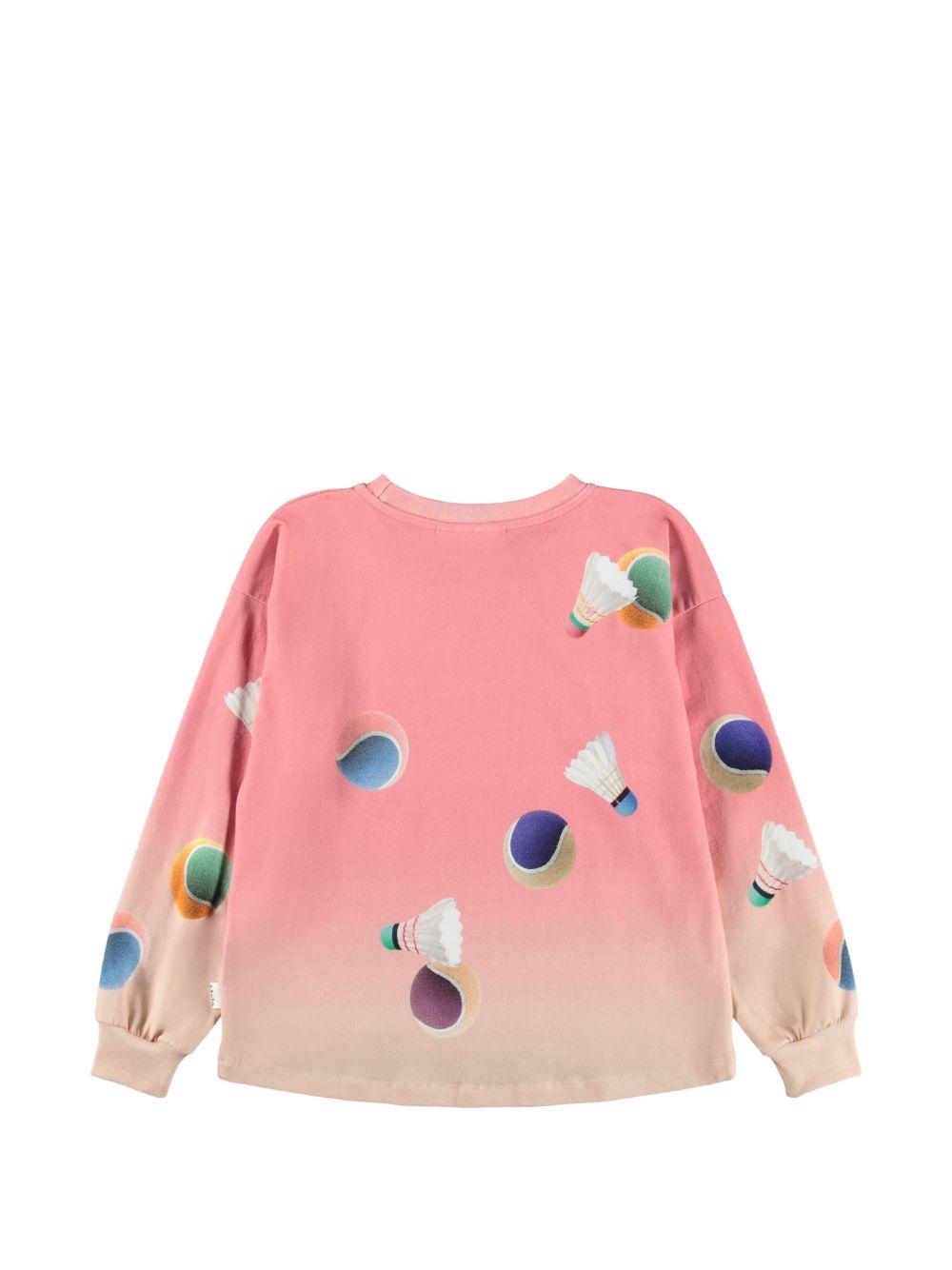 Felpa per bambina Molo Kids rosa con stampa grafica sul davanti 2W26A407 5798 MOLO KIDS