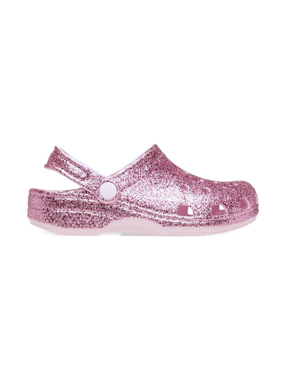 Clogs Classic per bambina Crocs Kids rosa con glitter 211939 PIMK CROCS KIDS