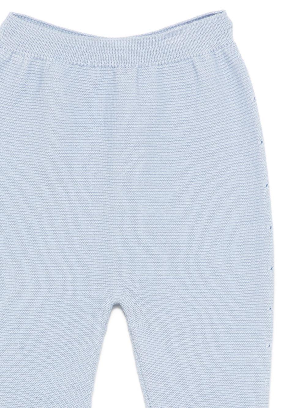 Set maglioncino e pantaloni per neonati Paz Rodriguez blu con lavorazione in pointelle 103-123688 860 PaZ RODRIGUEZ KIDS