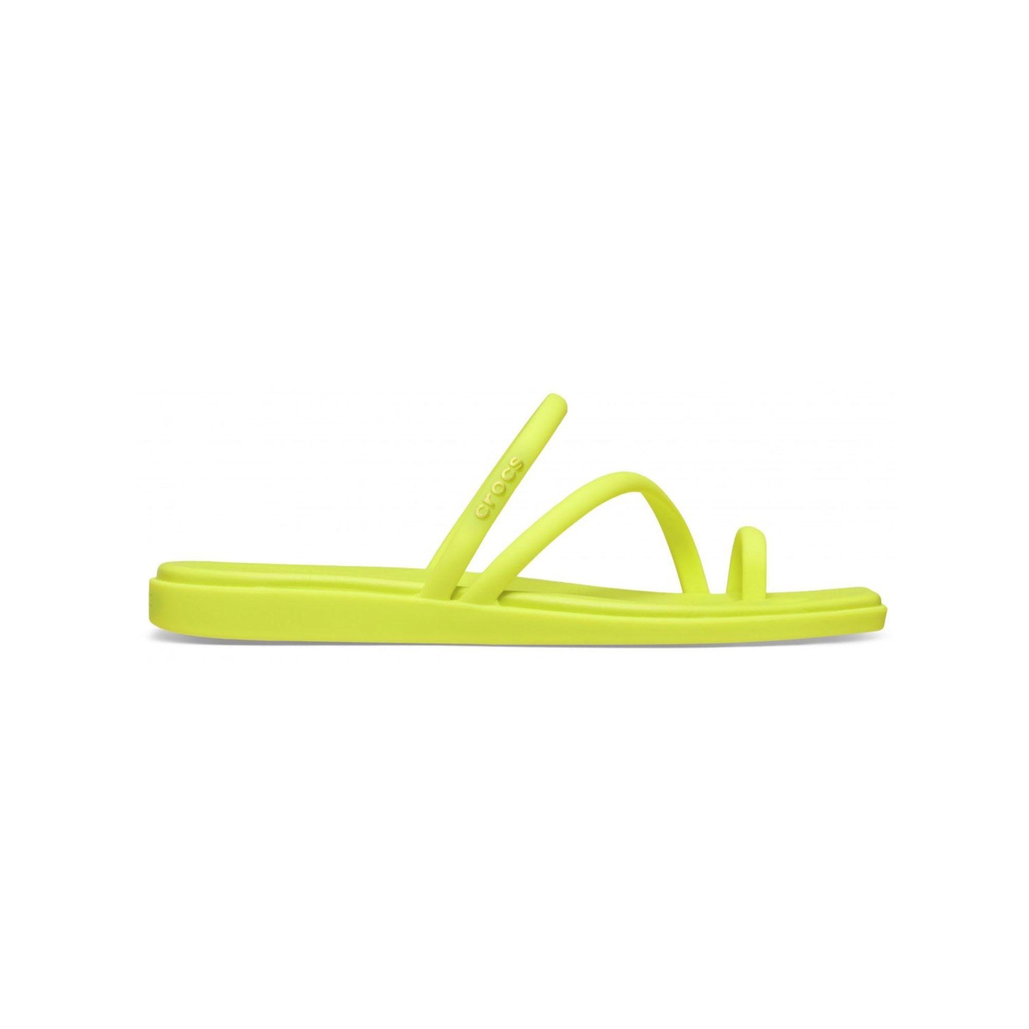 Infradito Miami per donna Crocs gialle con dettaglio ad incrocio 209862 CIT CROCS