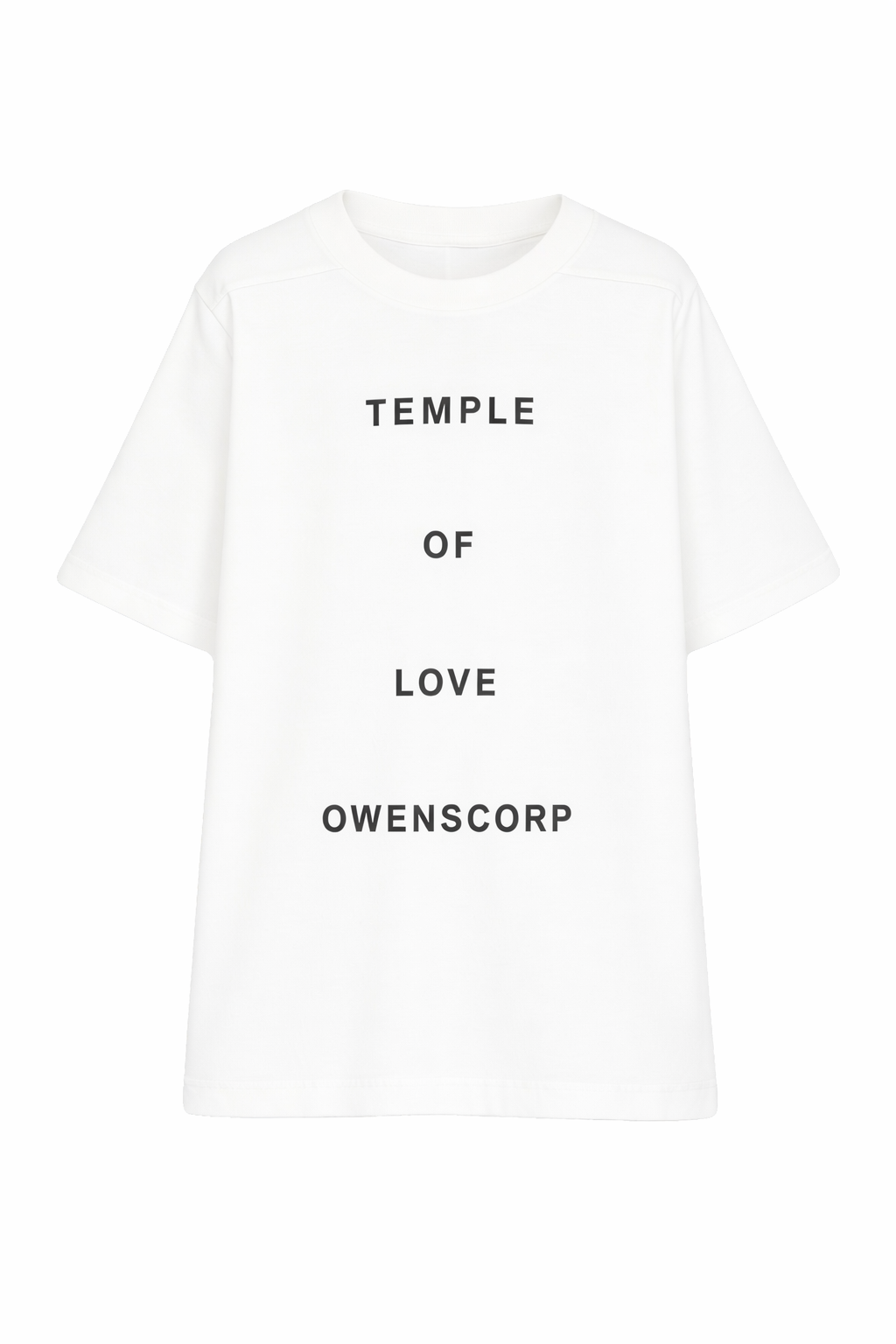 T-shirt Jumbo per bambino Rick Owens Kids bianca con scritta sul davanti BG01F3274RNP14P 1109 RICK OWENS KIDS