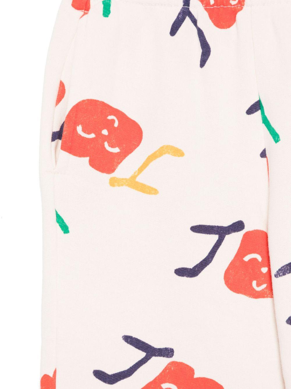 Pantaloni sportivi per bambina Bobo Choses Smiling beige con vita elasticizzata B125AC080 199 BOBO CHOSES