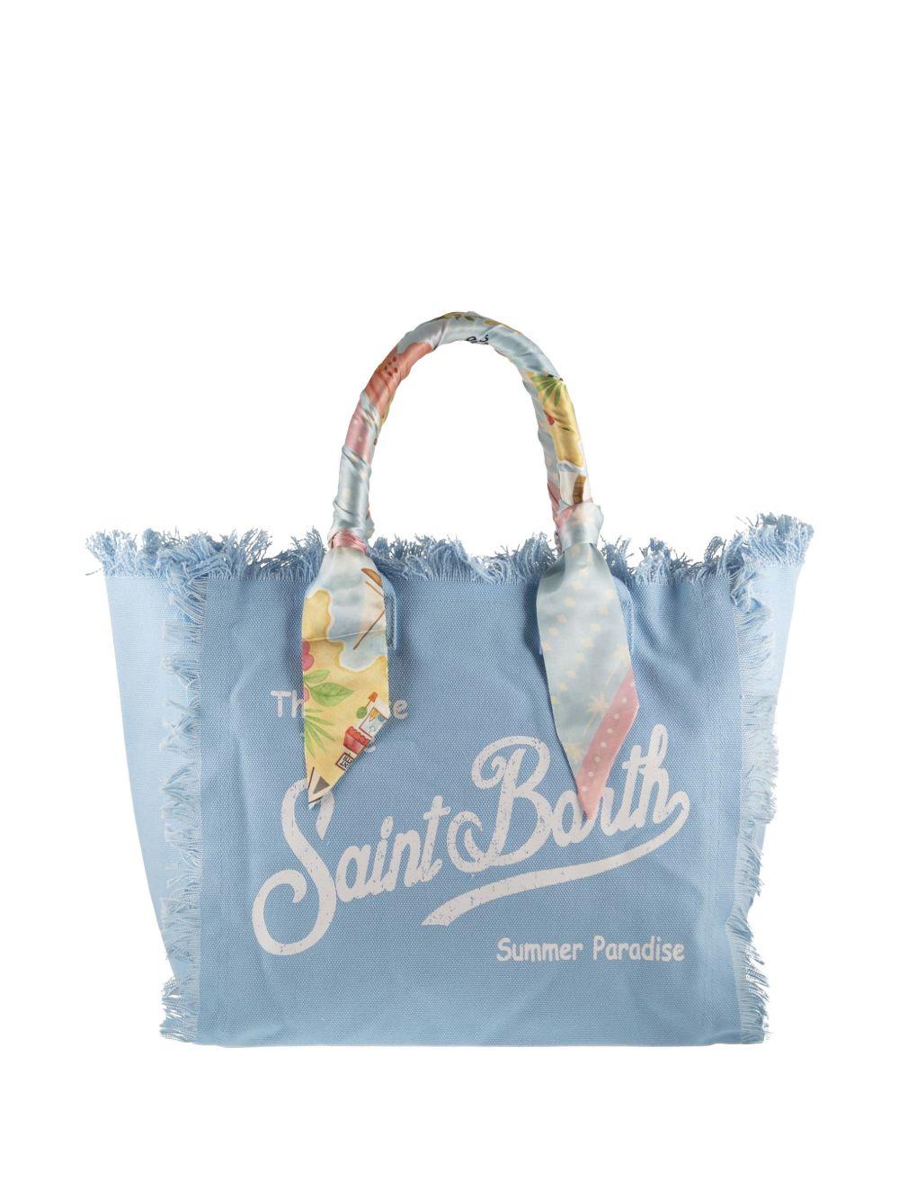 Borsa Vanity MC2 Saint Barth azzurra con manici con foulard VANI045 09250L MC2 ST. BARTH KIDS