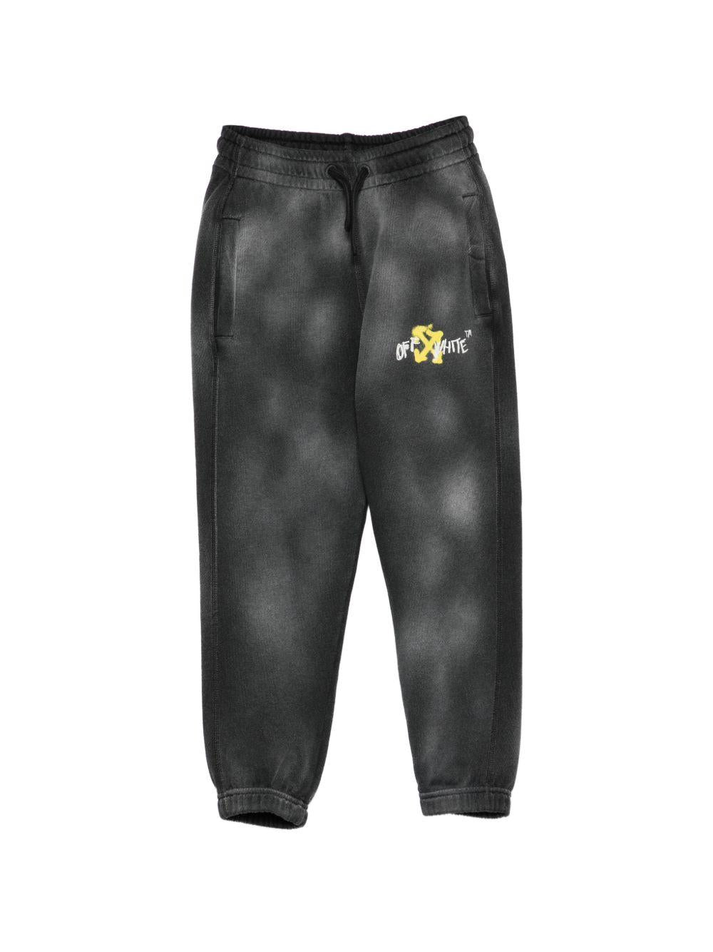 Pantaloni da tuta Off-White Kids grigio con stampa grafica 44BCH001S26F007 010 OFF WHITE KIDS
