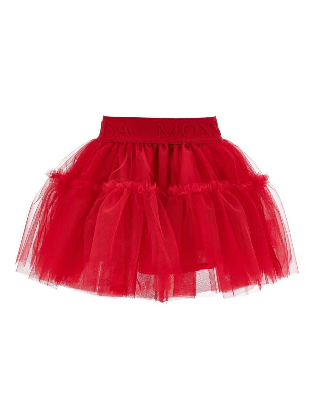 Gonna per bambina Monnalisa rossa con tulle 17GGON T9945 0044 MONNALISA KIDS