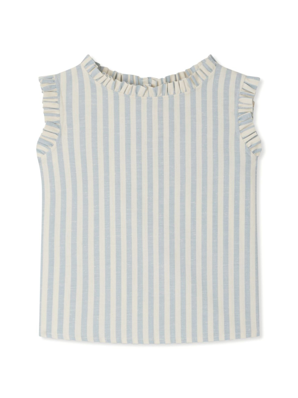 Blusa per bambina Bonpoint azzurro con motivo a righe S05GBLW00045 210 BONPOINT