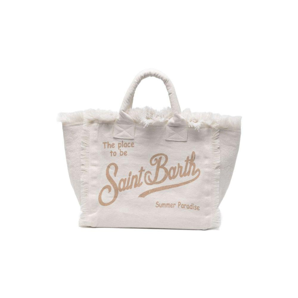 Borsa Vanity MC2 Saint Barth bianca con dettagli sfrangiati VANI022 09067L MC2 ST. BARTH KIDS