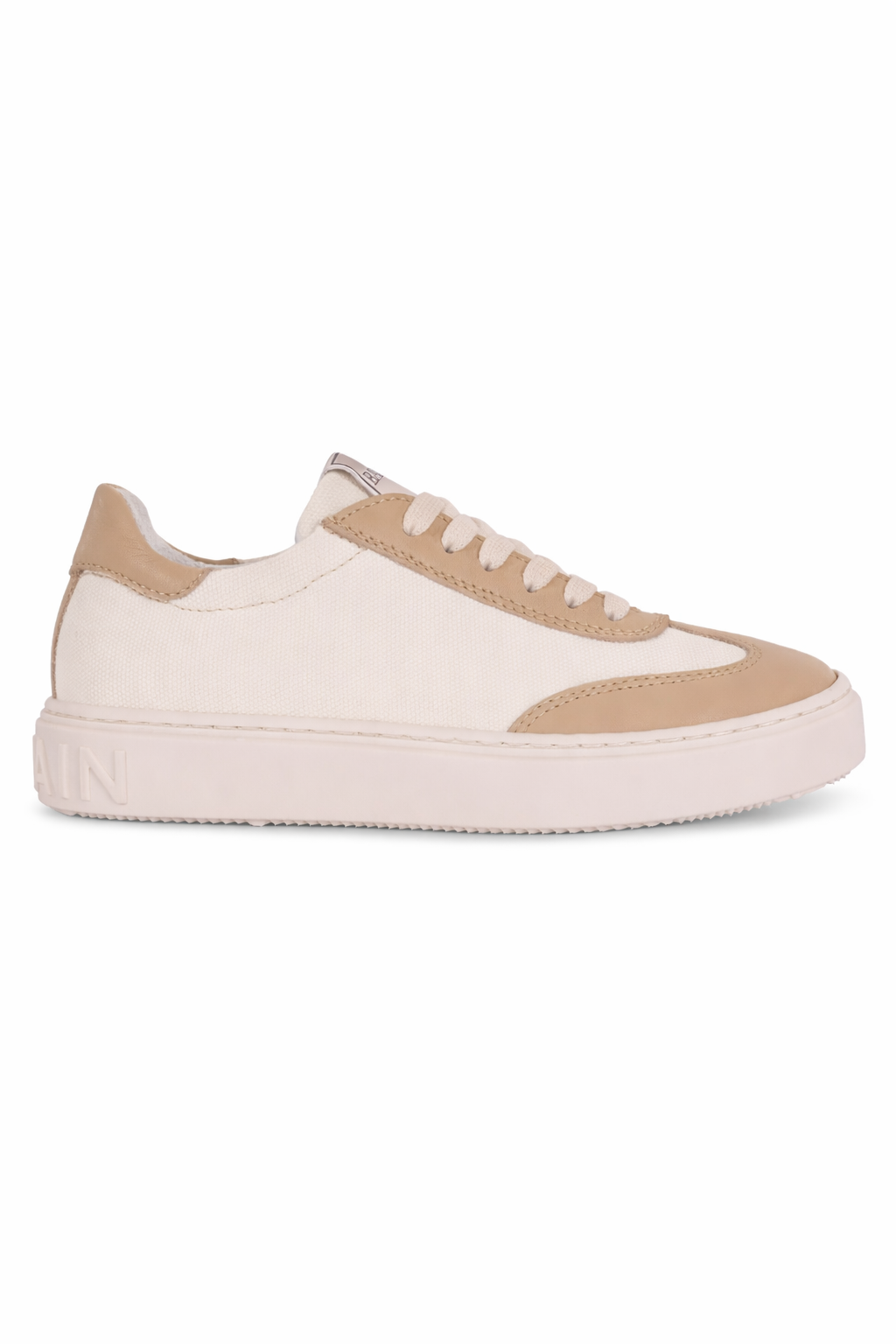 Sneakers per bambino Balmain Kids beige con linguetta con logo BY0Q16 Z3746 102BG BALMAIN KIDS