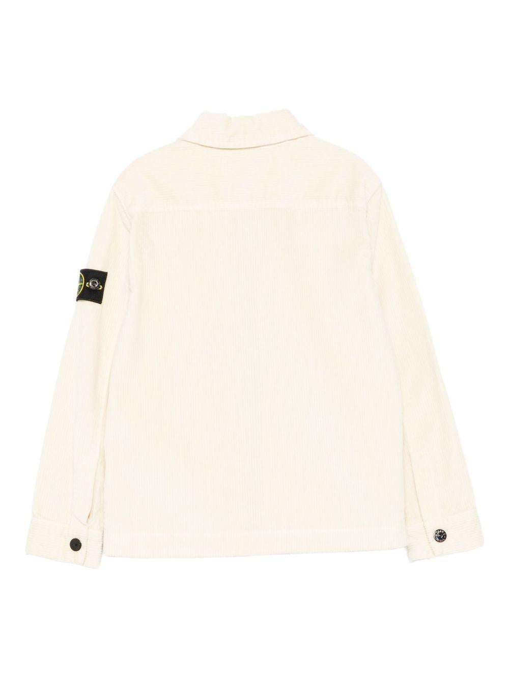 Giubbino per bambino Stone Island Junior bianco con cerniera K2S161200003S0199 V0093 STONE ISLAND JUNIOR