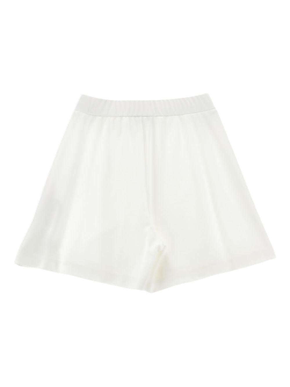 Pantaloncini per bambina Monnalisa bianchi con elastico in vita 41G402 7231 0001 MONNALISA