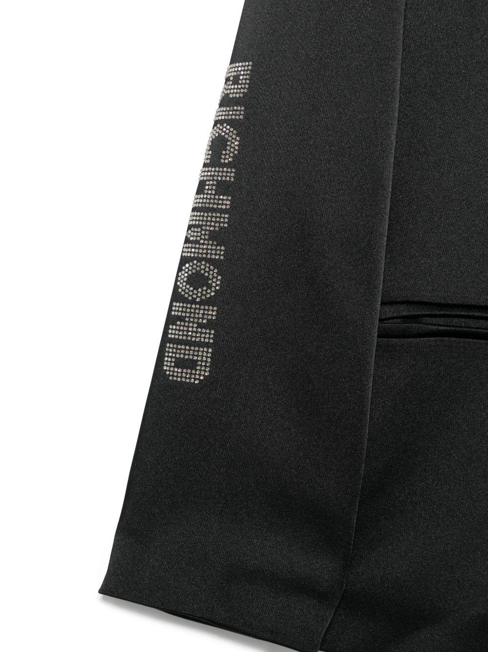 Blazer per bambina John Richmond Junior nero con logo di strass RGP25206GC BLACK JOHN RICHMOND JUNIOR