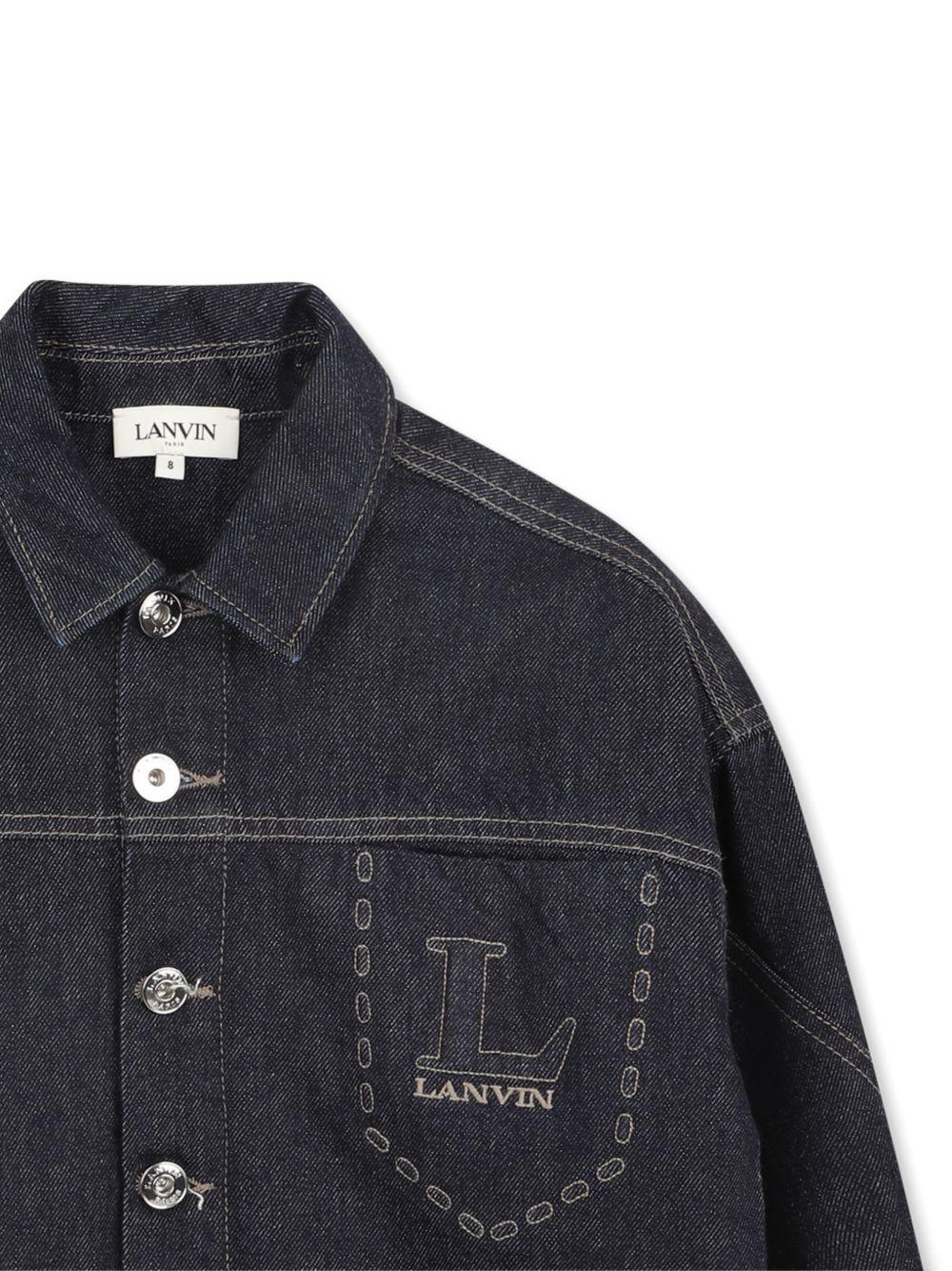 Giacca per bambino Lanvin Enfant denim con bottoni N30379 Z28 LANVIN KIDS