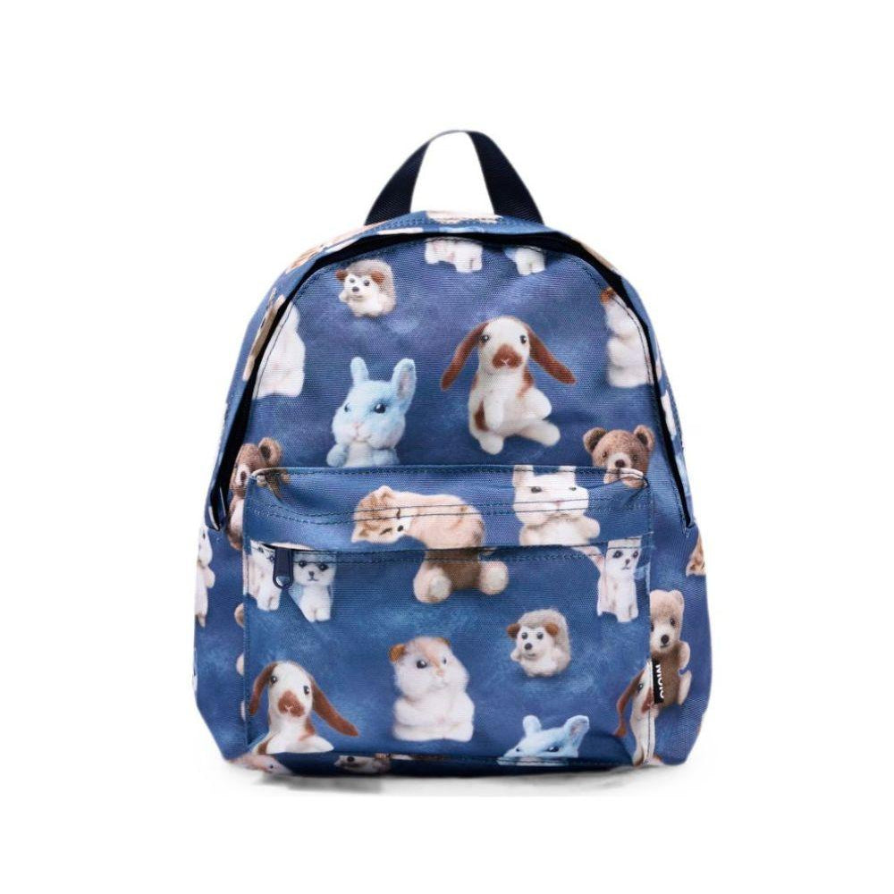Zaino per bambini Molo Kids blu con stampa animaletti 7W26V204 5936 MOLO KIDS