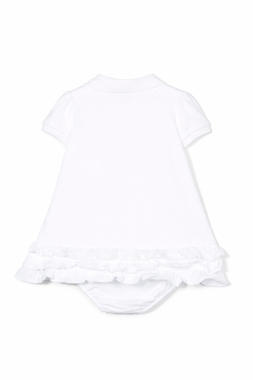 Abito per neonata POLO RALPH LAUREN KIDS bianco in cotone con ricamo 310676237 002 Ralph Lauren kids