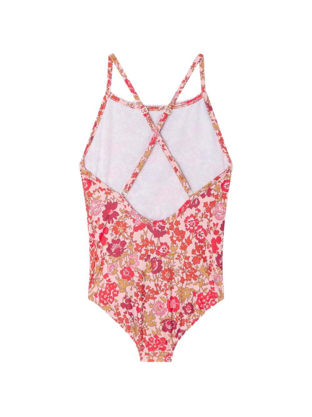 Costume intero Laika per bambina Bonpoint rosa con stampa floreale all-over S06GSSW00004 520 BONPOINT