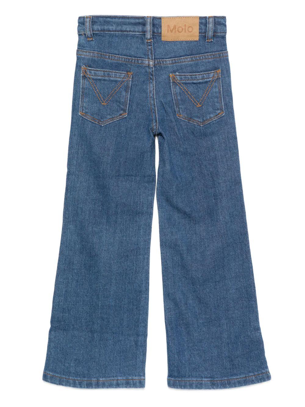 Jeans per bambina Molo denim con patta abbottonata 2W25I115 5590 MOLO