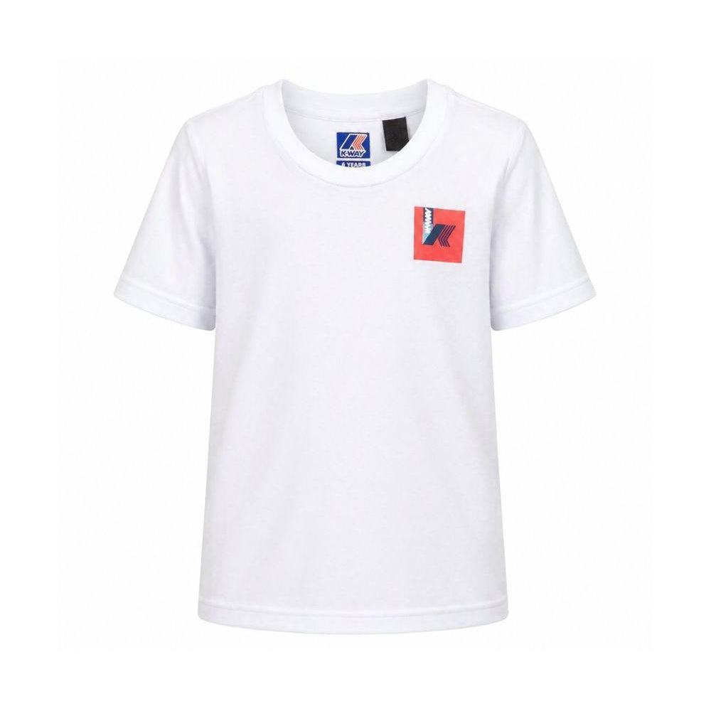 T-shirt per bambino K Way Kids bianca con stampa grafica K3148NW 001 K-WAY KIDS