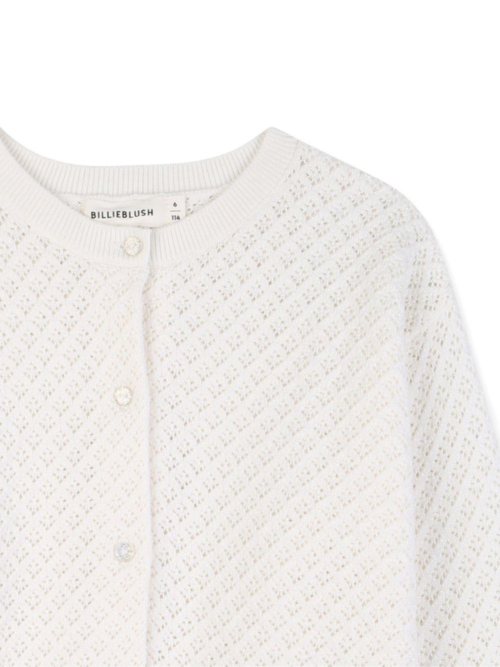Maglione per bambina Billieblush bianco con lavorazione in maglia U22164 105 BILLIEBLUSH