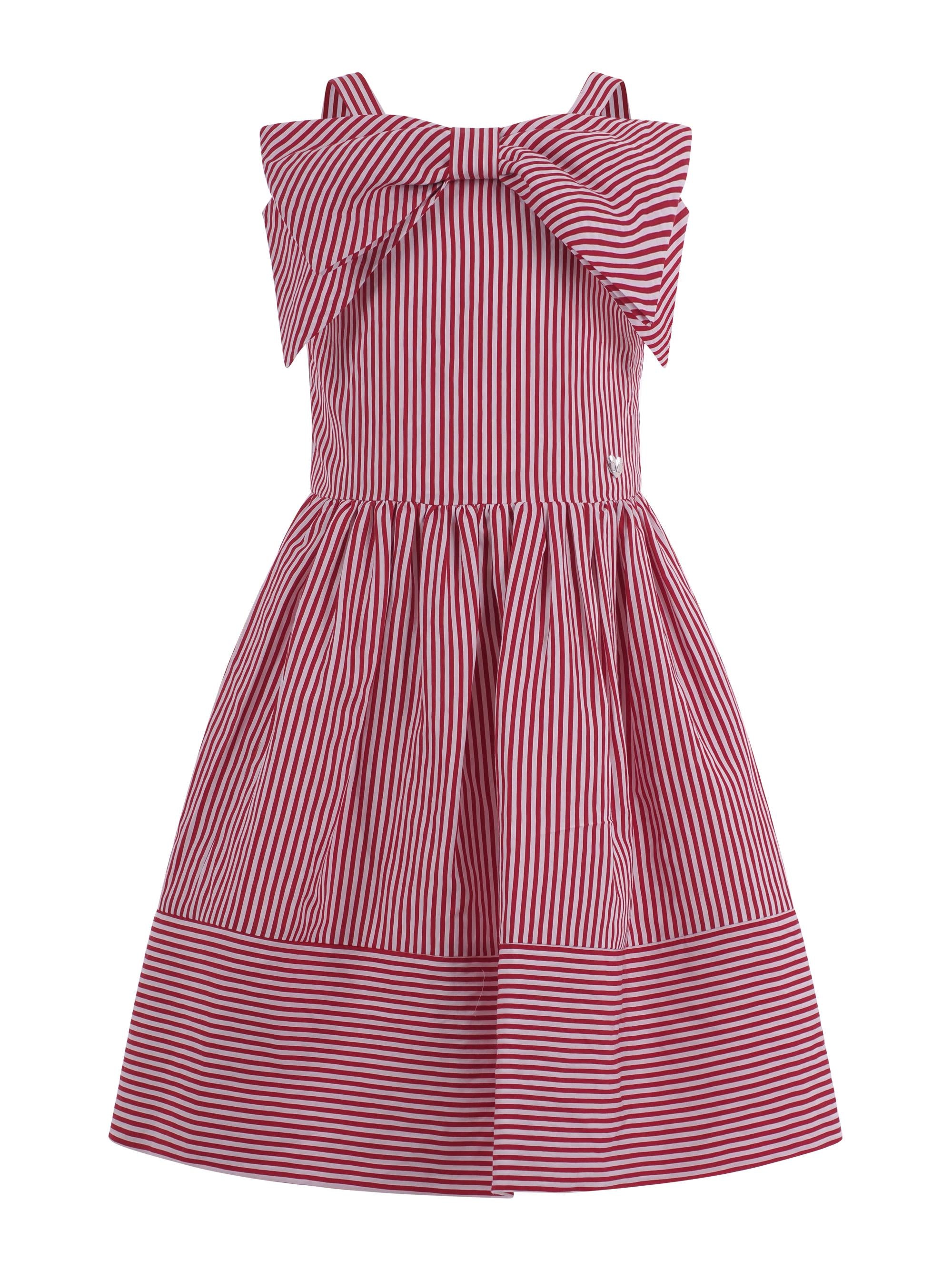 Abito per bambina Monnalisa rosso con fiocco 11G914 7315 9944 MONNALISA KIDS