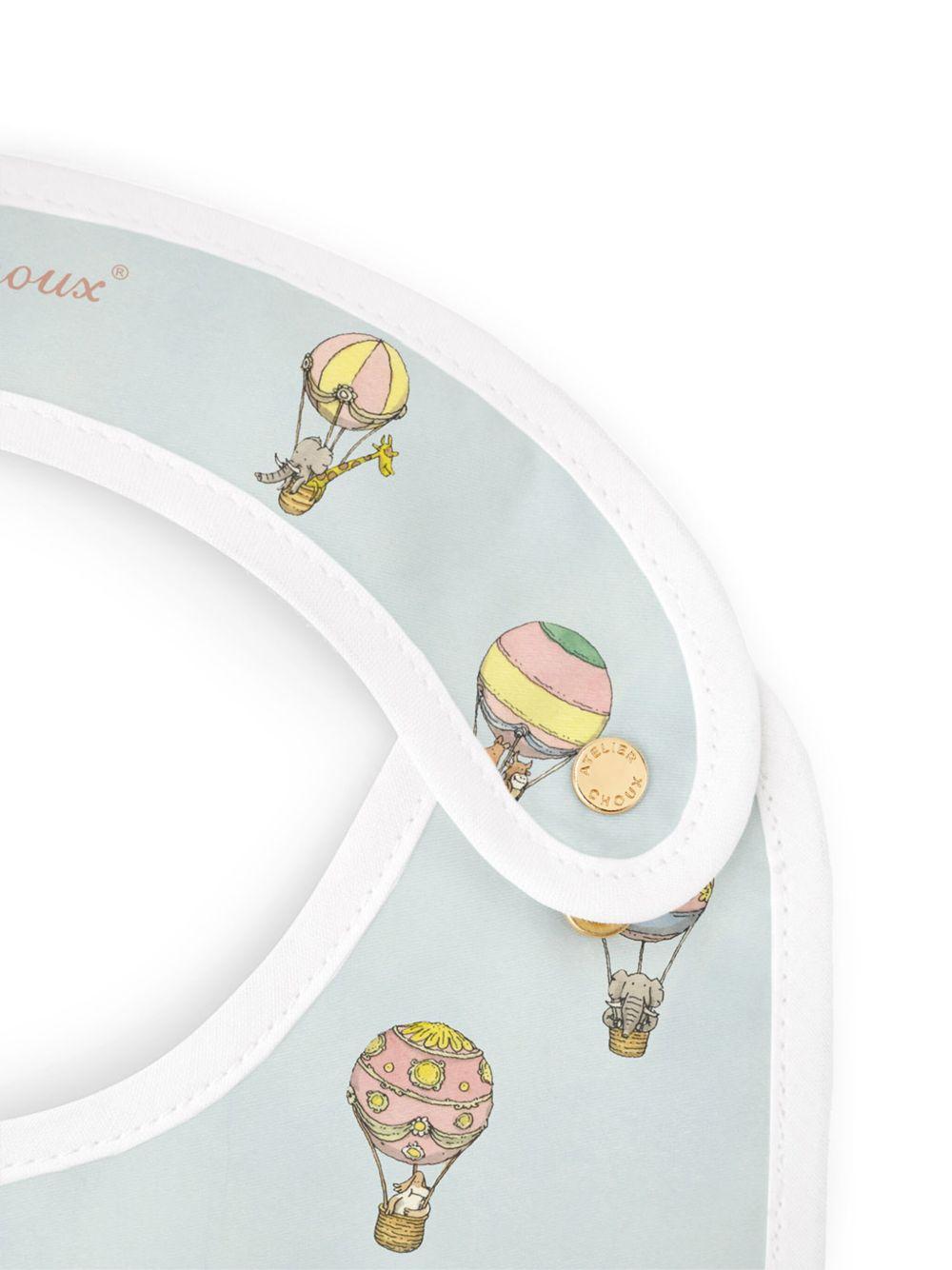 Bavaglino per neonati Atelier Choux verde con stampa BI-CS-MOM A-U ATELIER CHOUX PARIS KIDS