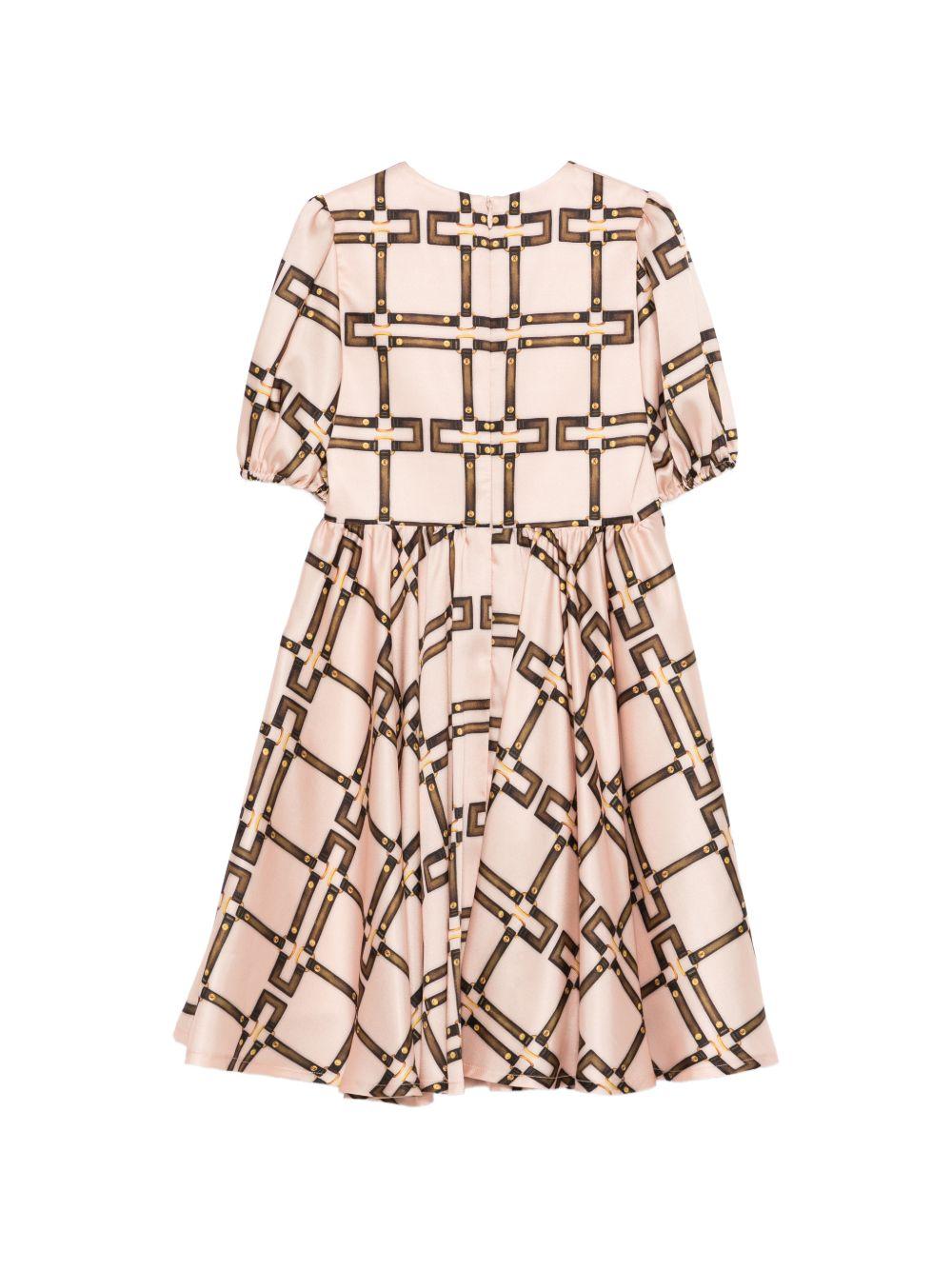 Abito per bambina Elisabetta Franchi La Mia Bambina rosa con stampa grafica EFAB6750TVE02 C053 ElISABETTA FRANCHI KIDS