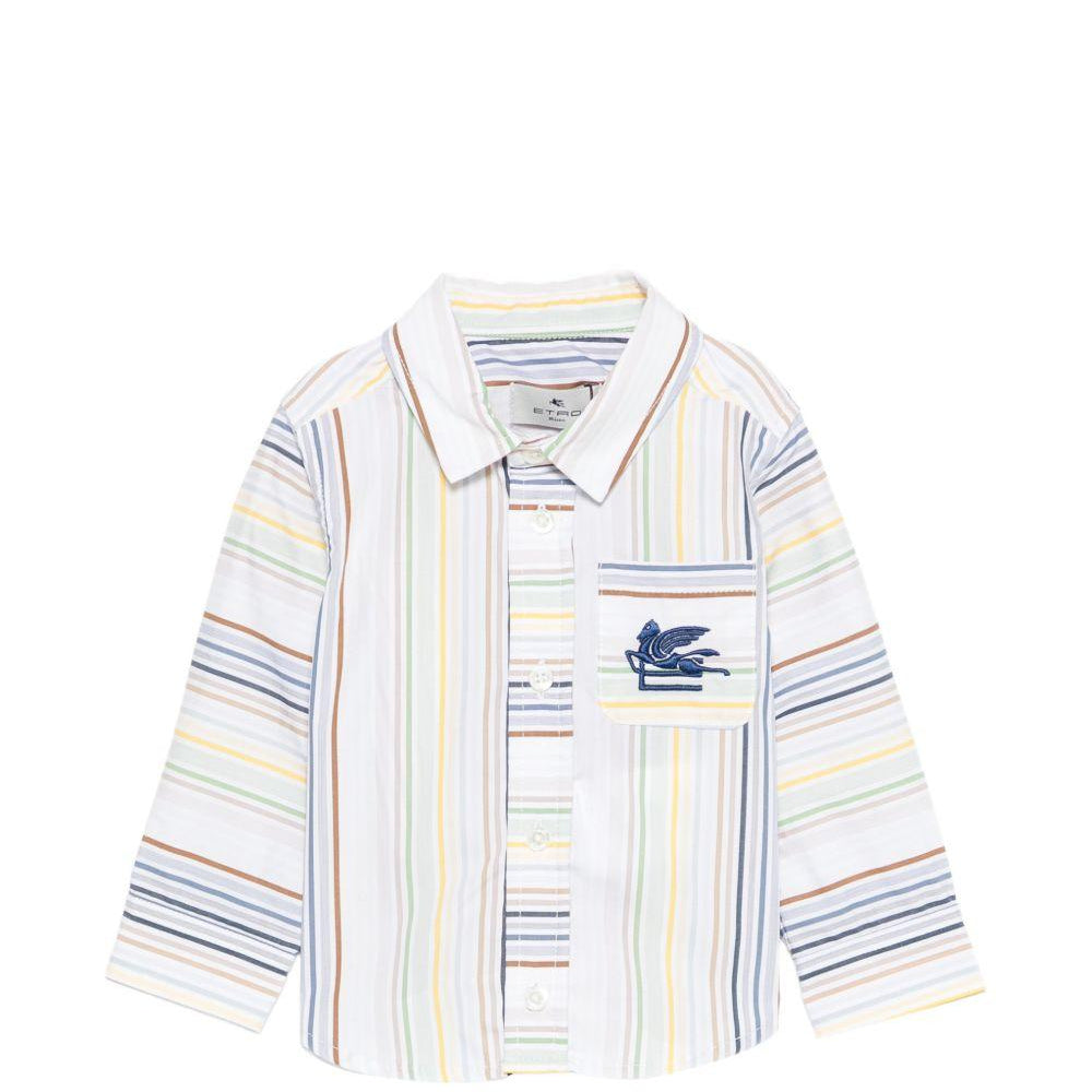 Camicia per neonato Etro kids bianca con motivo a righe GY5500 Z3654 101VE ETRO KIDS