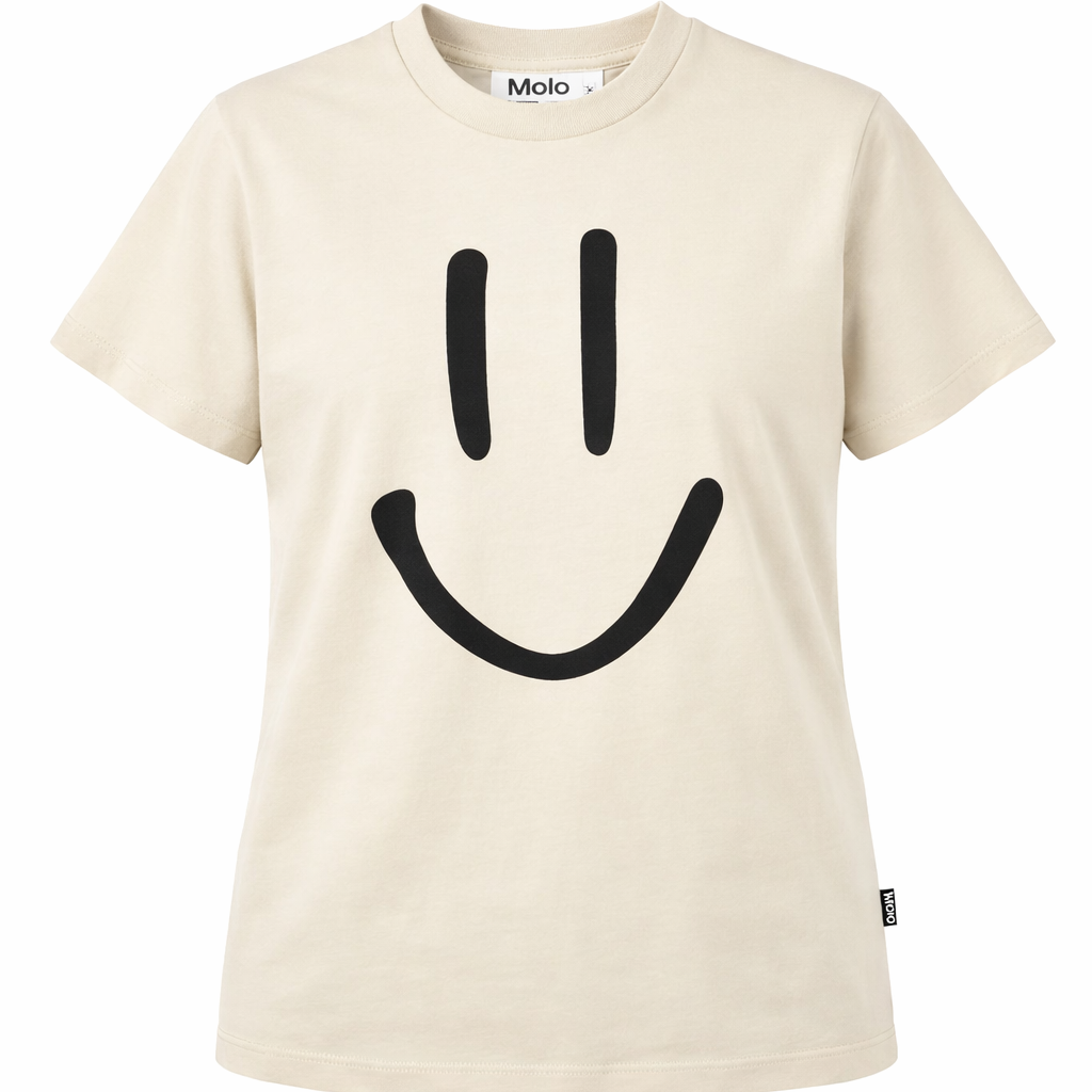 T-shirt Roxo per bambini Molo beige con stampa smile 6S26A201 8894 MOLO KIDS