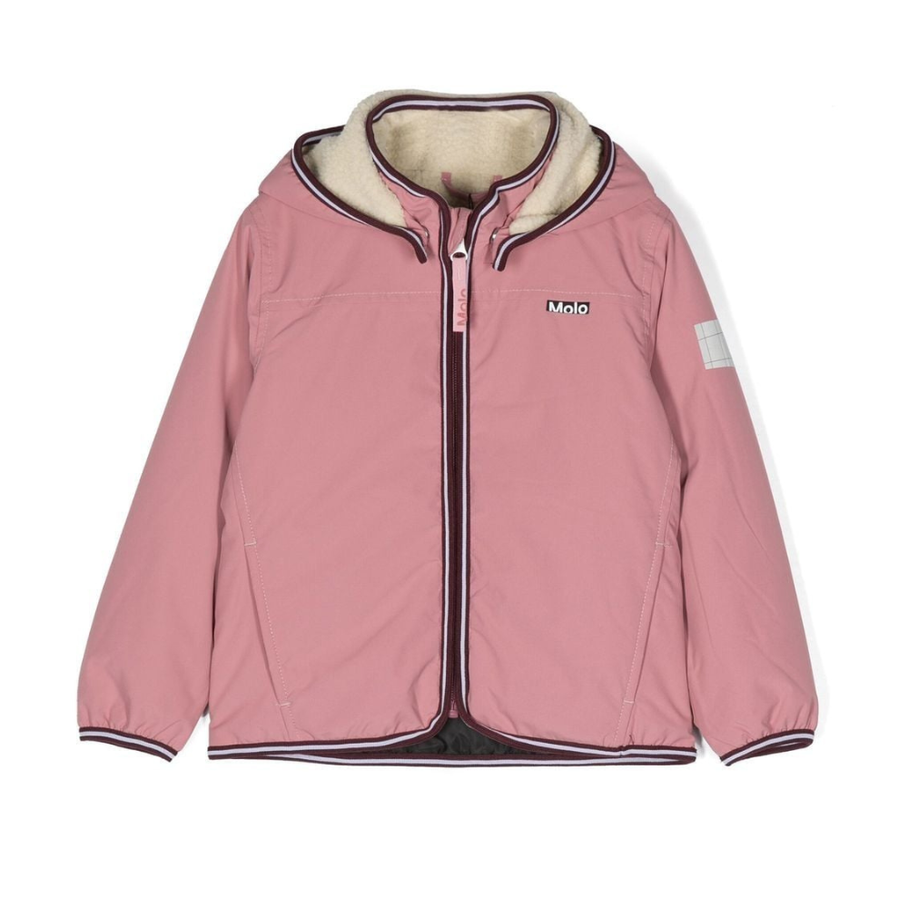 Giubbino impermeabile per bambina Molo Winner rosa con cappuccio 5NOSM308 8544 MOLO