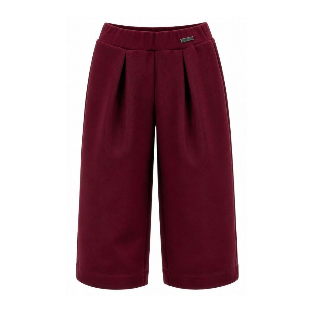 Pantaloni per bambina Monnalisa Kids rossi con trama in twill 17H401 8300 0069 MONNALISA KIDS