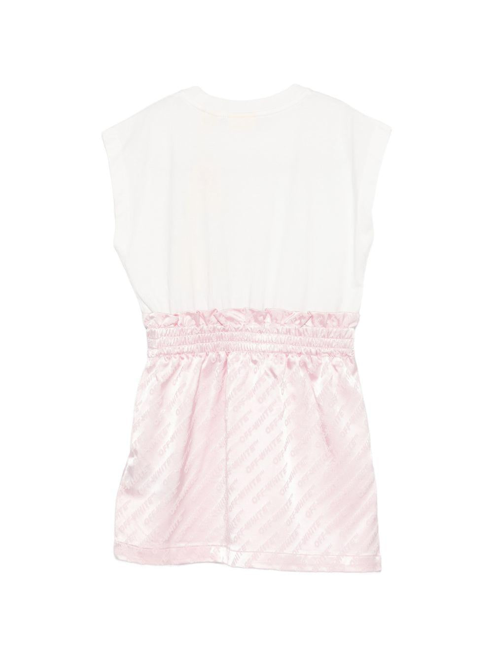Abito per bambina Off-White Kids multicolore con con dettagli arricciati 44GDB037S26F001 683 OFF WHITE KIDS