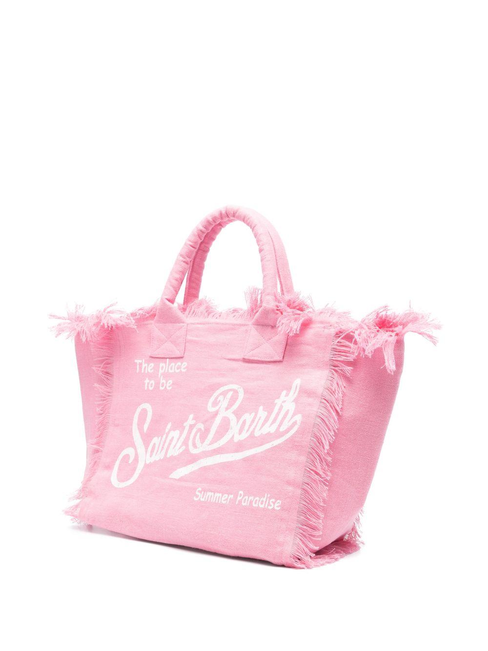 Borsa tote Vanity MC2 Saint Barth rosa con stampa logo VANI022 00142L MC2 ST. BARTH KIDS