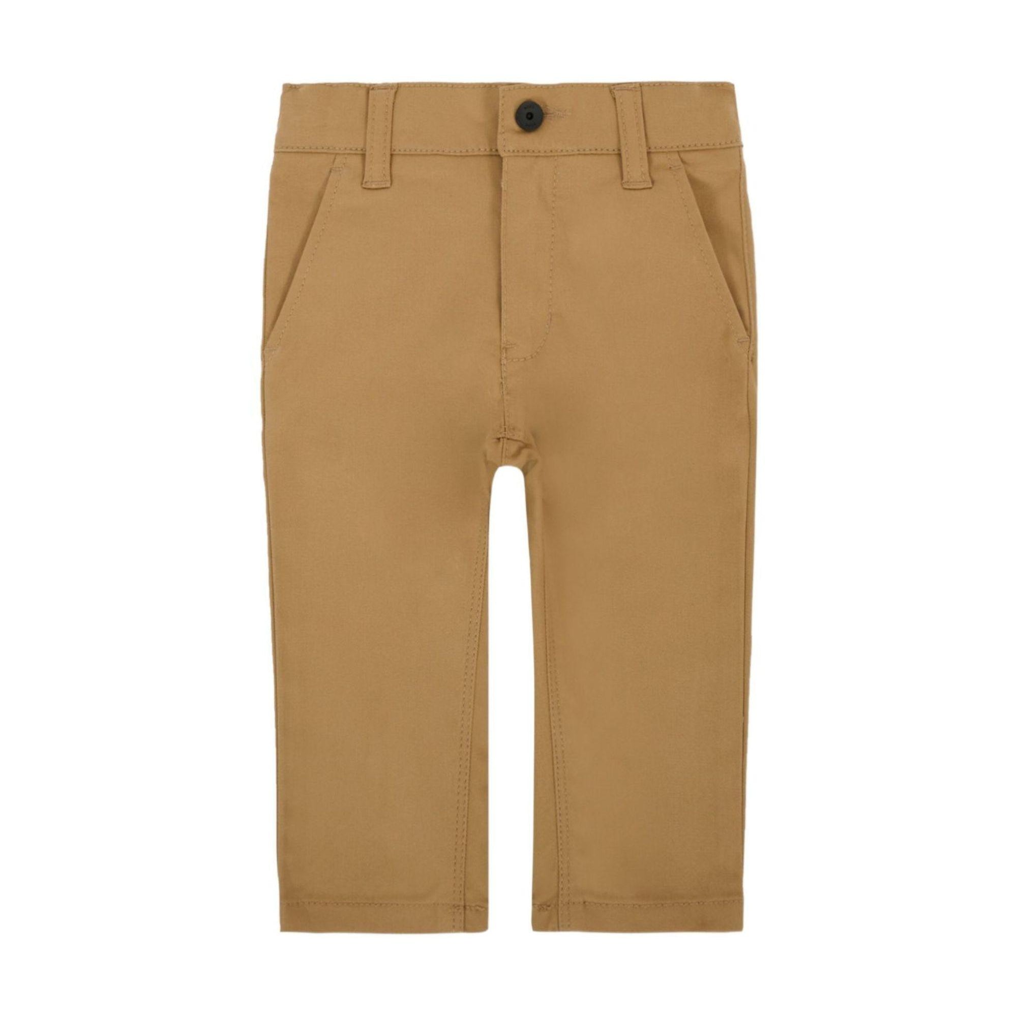 Pantaloni da bambino Boss Kids beige con tasche frontali J52705 269 BOSS KIDS