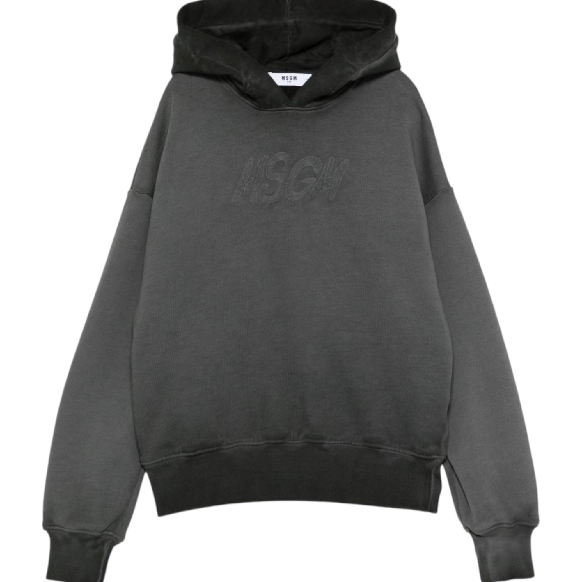 Felpa per bambino MSGM Kids grigia con cappuccio F5MSJUHS020 103 MSGM KIDS