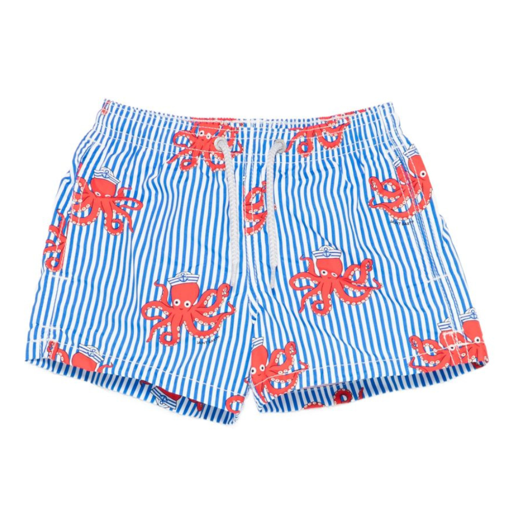 Costume da bagno per bambino MC2 Saint Barth Kids multicolore con stampa polpo JEA0001 02043L MC2 ST. BARTH KIDS