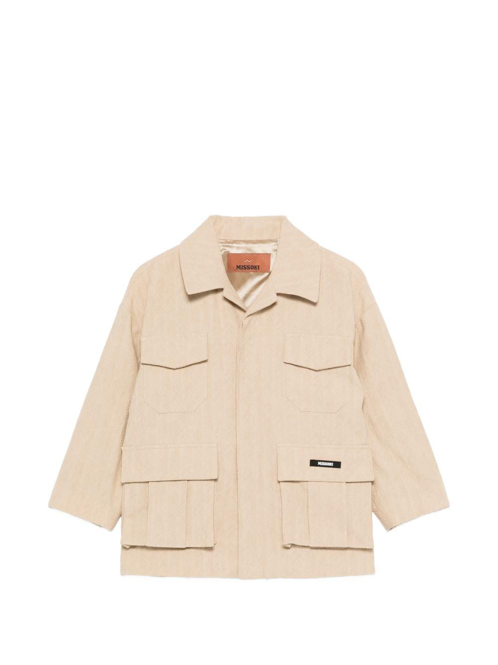 Giacca per bambino Missoni Kids beige con tasche MY2P30 G0211 130 MISSONI KIDS
