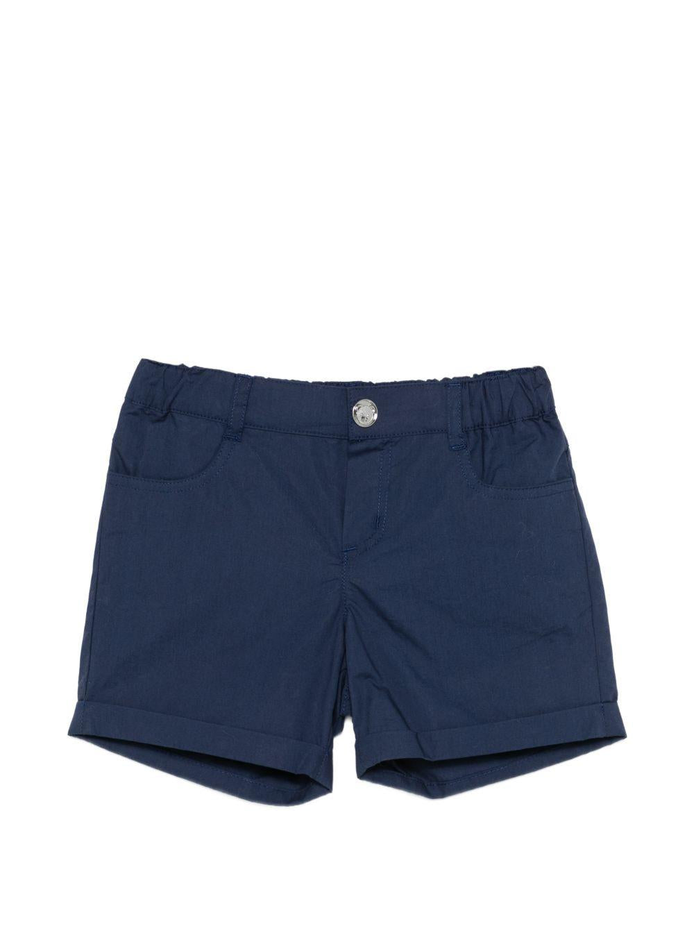 Shorts per neonato Moschino Kids blu con vita elasticizzata MNQ00RLLA10 40016 MOSCHINO KIDS