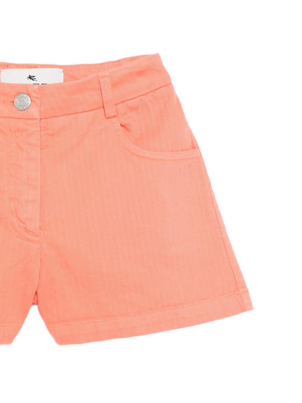 Shorts per bambina Etro Kids arancione con logo ricamato GY6B09 G0064 408 ETRO KIDS