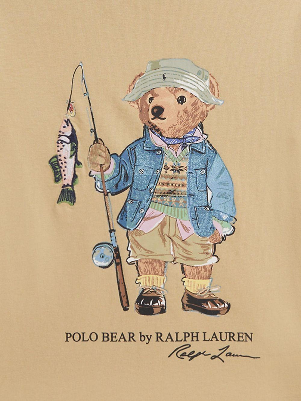 T-shirt per bambino Polo Ralph Lauren Kids beige con motivo Polo Bear 322B20172 001 Ralph Lauren kids