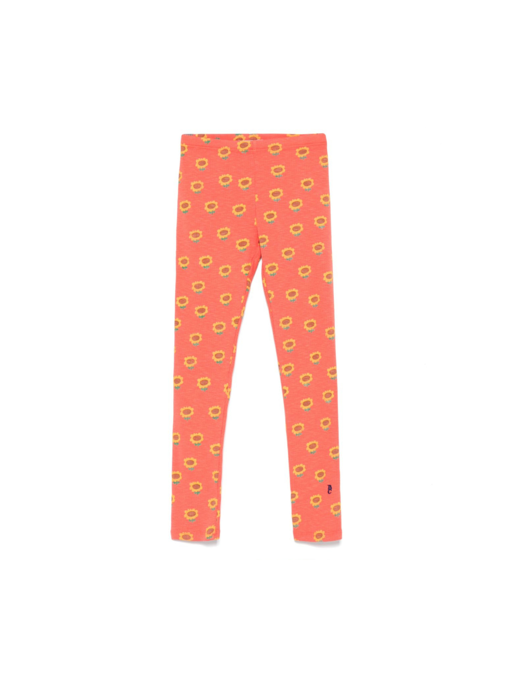 Leggings per bambina Bobo Choses Sunflower arancione con stampa girasoli B125AC075 611 BOBO CHOSES