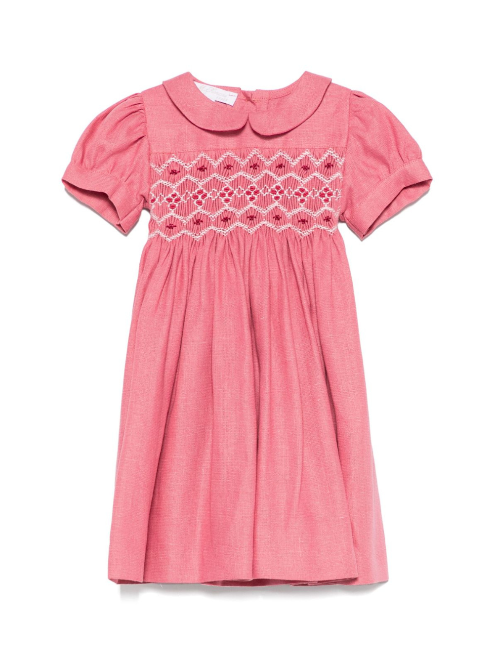 Abito per neonata Mariella Ferrari rosa con inserto con punto smock ATC3 052 MARIELLA FERRARI