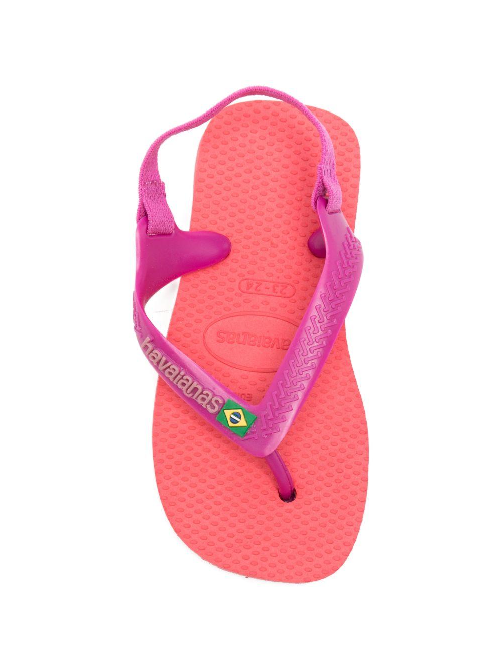 Infradito per bambina Havaianas Kids fucsia con cinturino posteriore 4140577 4380 HAVAIANAS KIDS