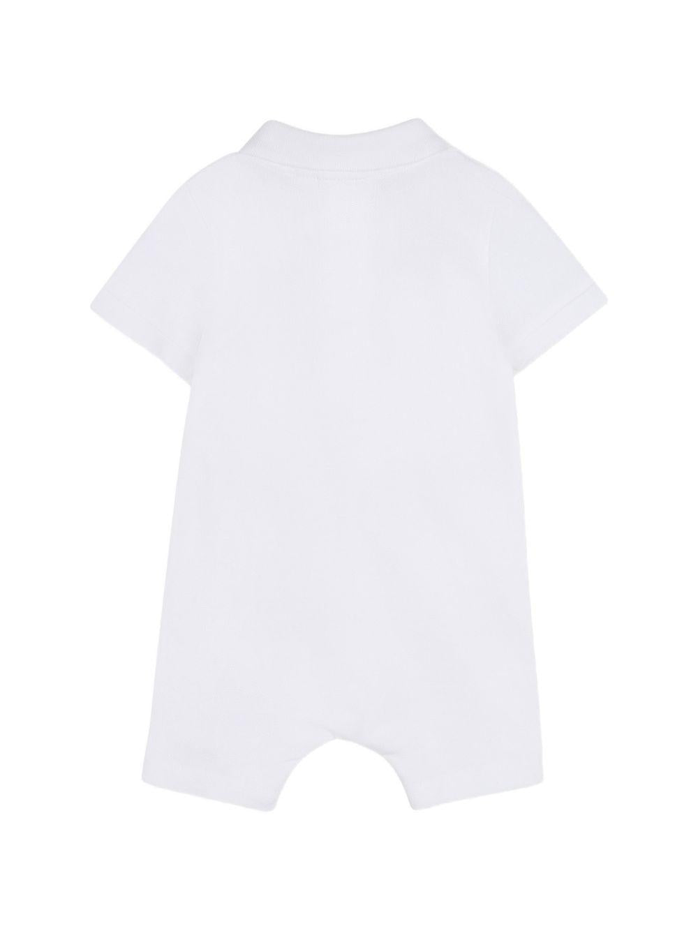 Tutina per neonato Boss Kids bianca con dettaglio applicato J53033 10P BOSS KIDS