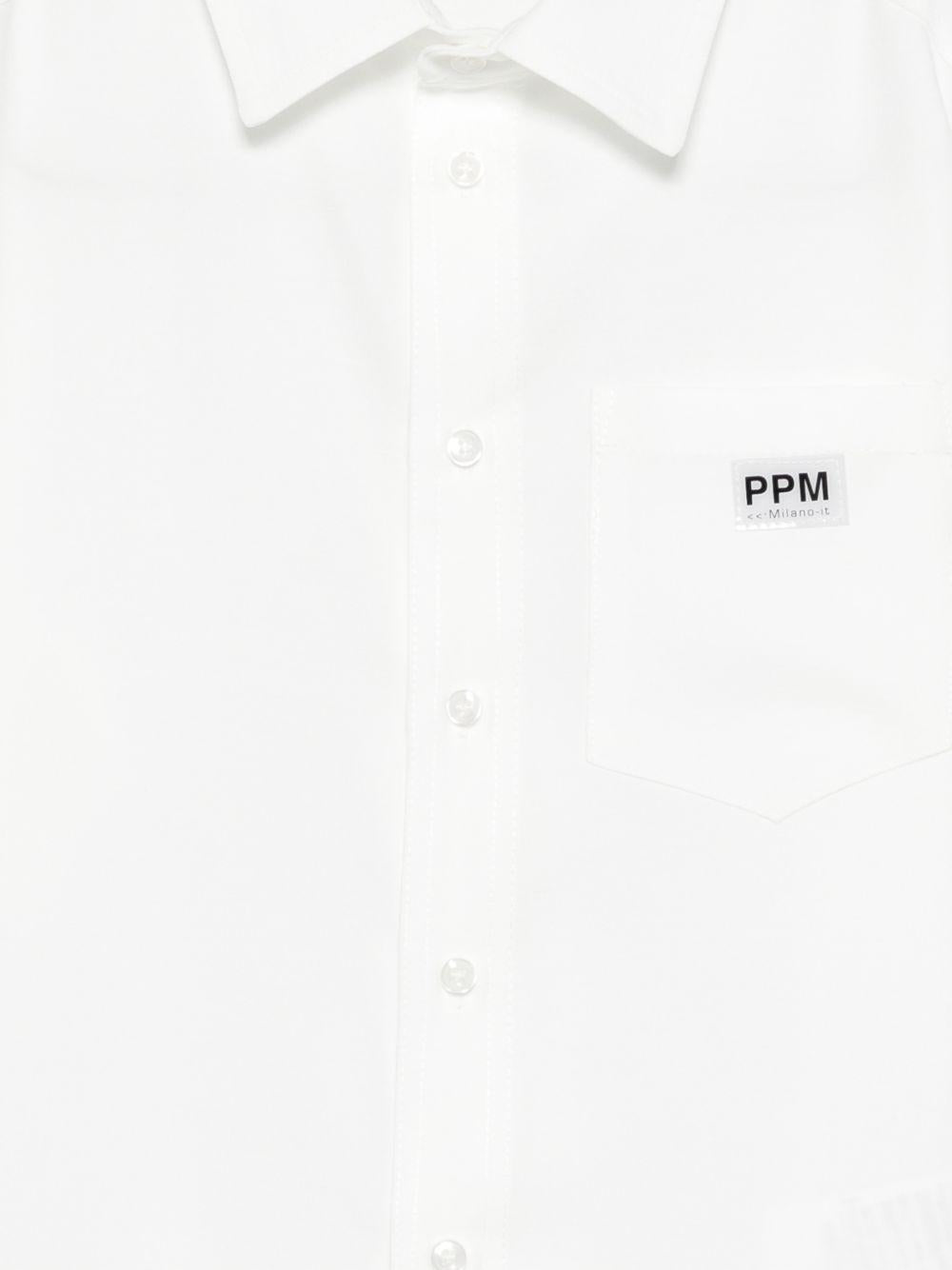 Camicia per bambino Paolo Pecora Kids bianca con colletto classico PP4302 GESSO PAOLO PECORA KIDS