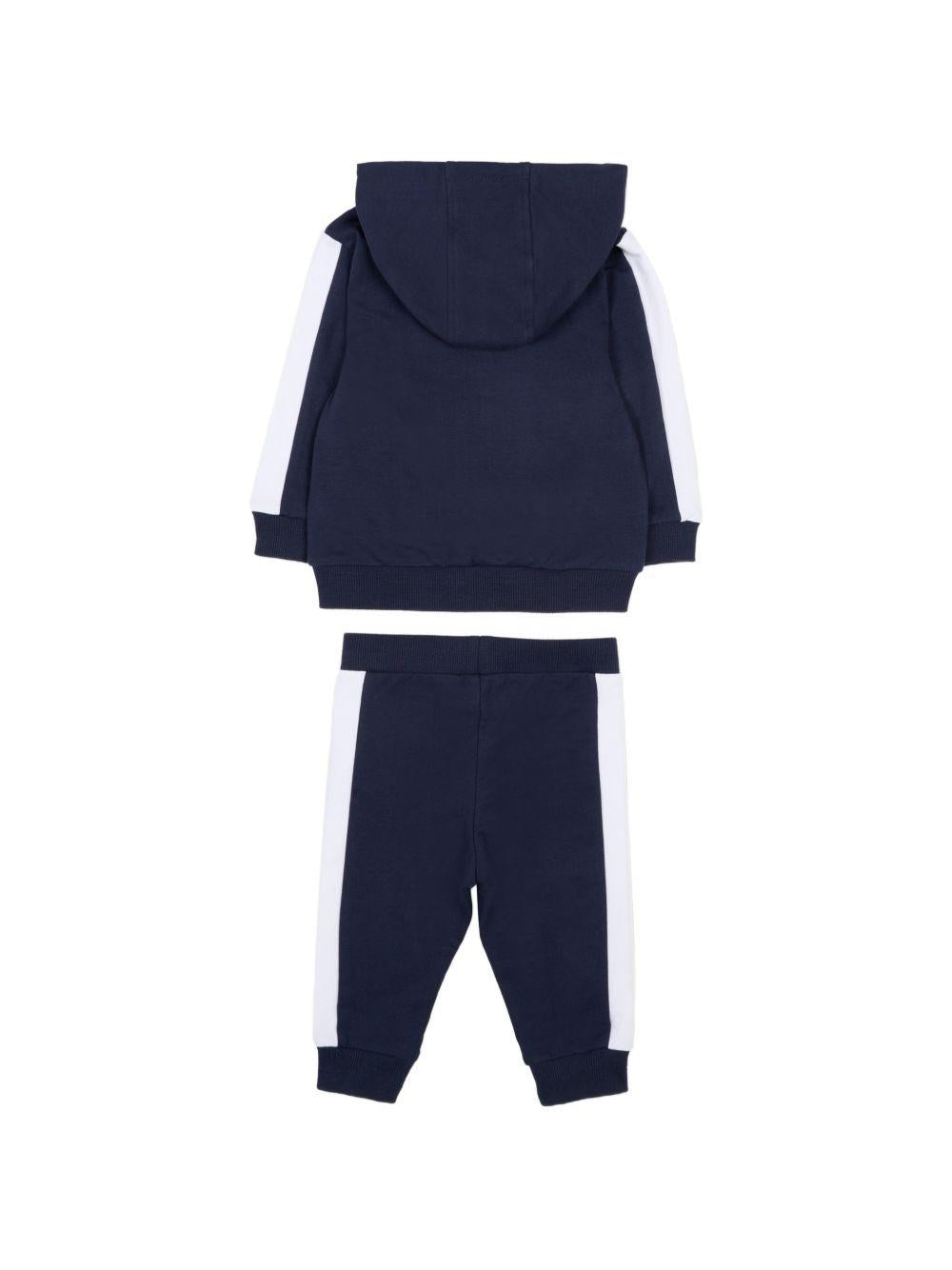 Tuta sportiva per neonato BOSS Kids blu con dettaglio a righe J53051 849 BOSS KIDS