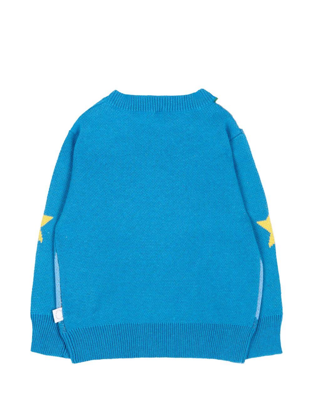 Maglione per neonato Stella McCartney Kids blu con maglia intarsiata TZ9300 Z3622 999 STELLA McCARTNEY KIDS