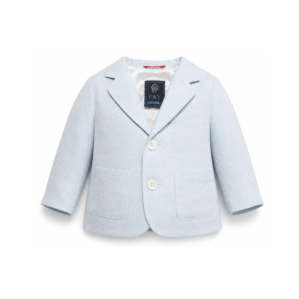 Giacca per neonato Fay Kids azzurra con revers classici FY2514 I0318 607 FAY KIDS