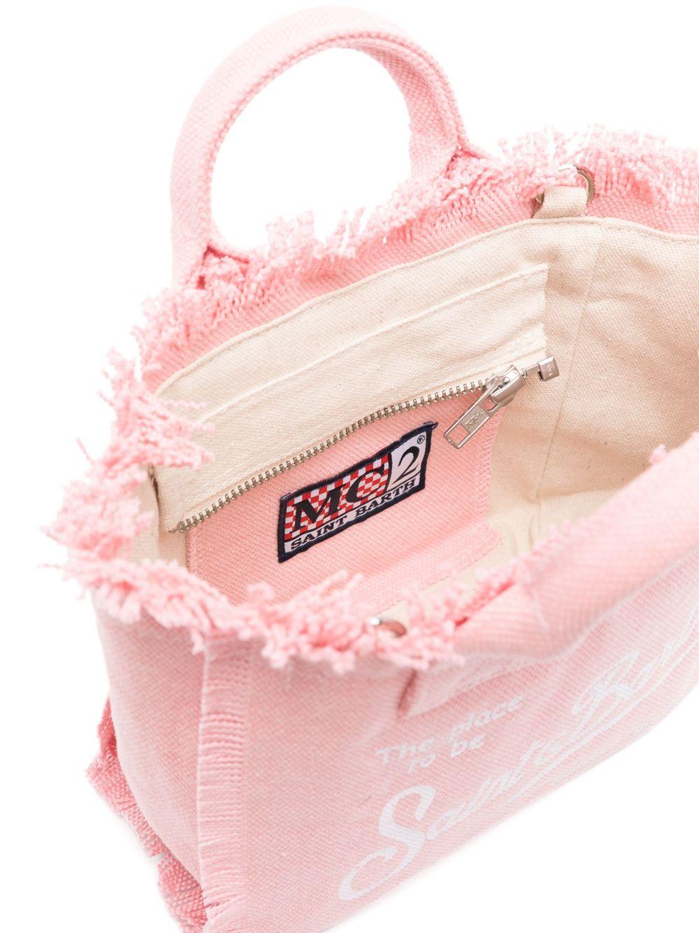 Borsa Mini Vanity MC2 Saint Barth rosa con dettaglio frange VAMI001 00135L MC2 ST. BARTH KIDS